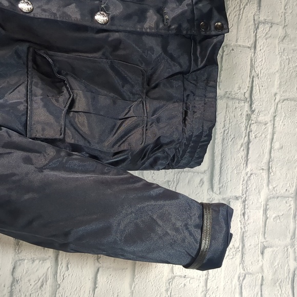Vintage Police Jacket Men's Fits 46R 80s Bomber Fur Collared Lined Uniform Blue - Picture 4 of 10